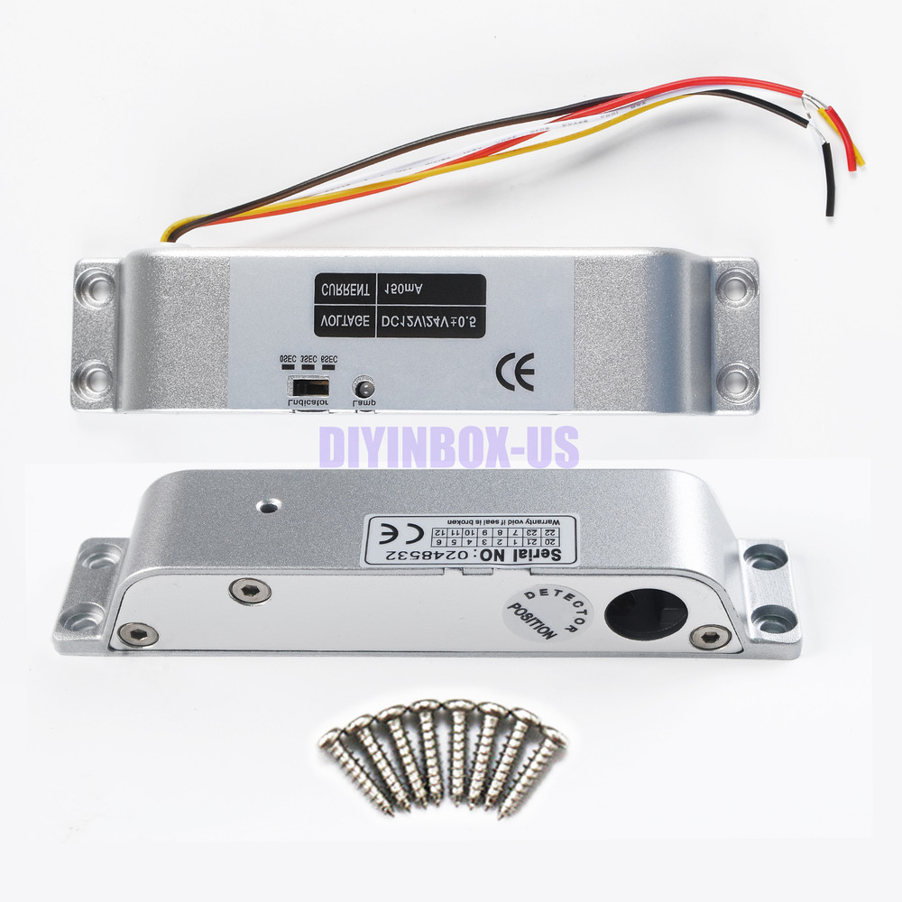 Electric Drop Bolt Lock Security System Fail-Safe Control Easy To Install DC12V