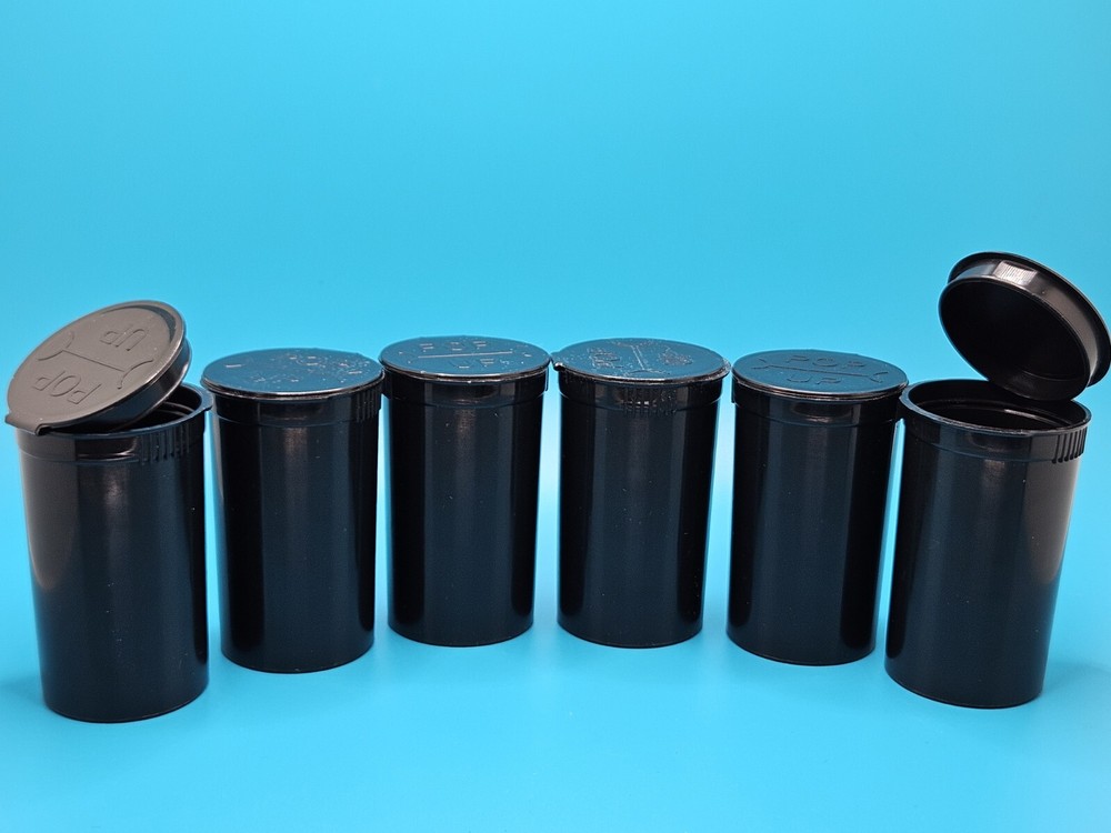 (8PCS)BLACK 19 DRAM POP TOP SQUEEZE BOTTLE