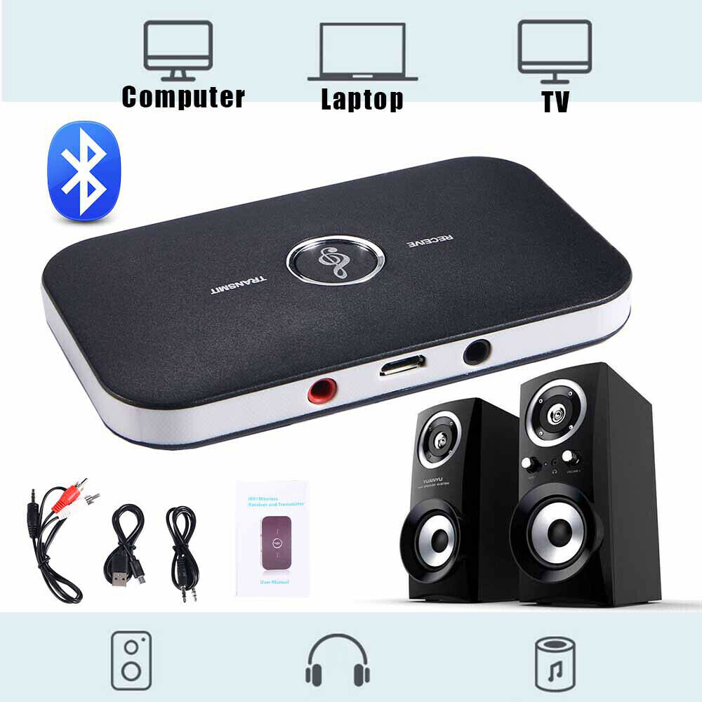 2in1 Bluetooth Transmitter & Receiver Wireless A2DP Home TV Stereo Audio Adapter