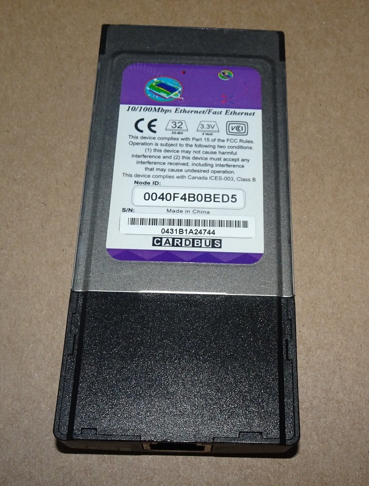 Airlink+ Cardbus Network Adapter 10/100 Mbps Fast Ethernet PC Card