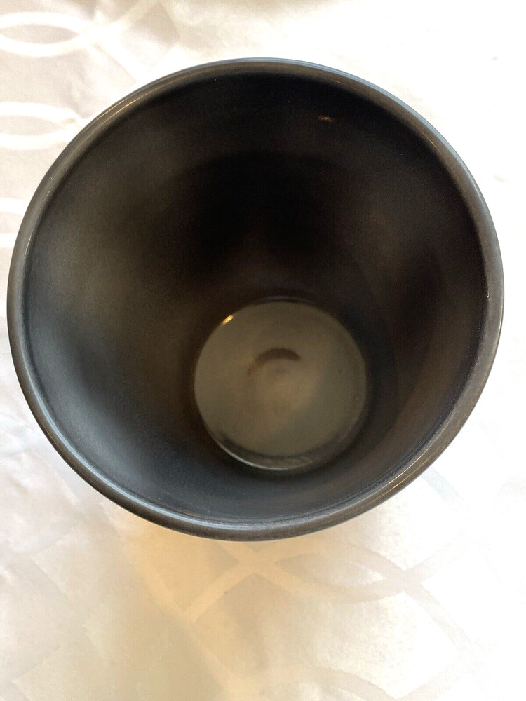 Pottery Planter Dark Grey Made In Germany 6 Inch