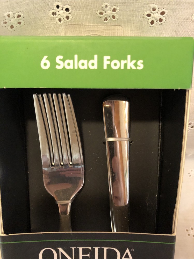 Oneida Flatware Salad Forks/Set of 6/Dinnerware ‘Aptitude’ BNIB