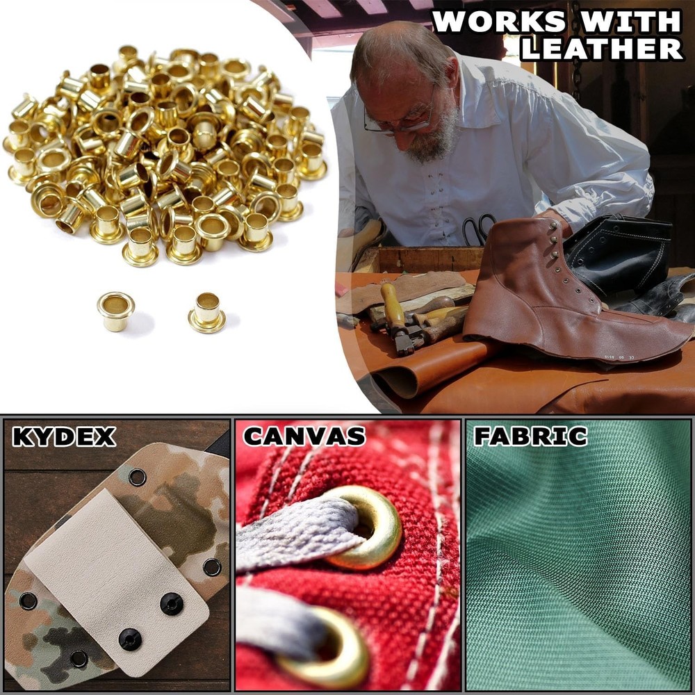Industrial Grade Brass Rivets - 1/4 inch