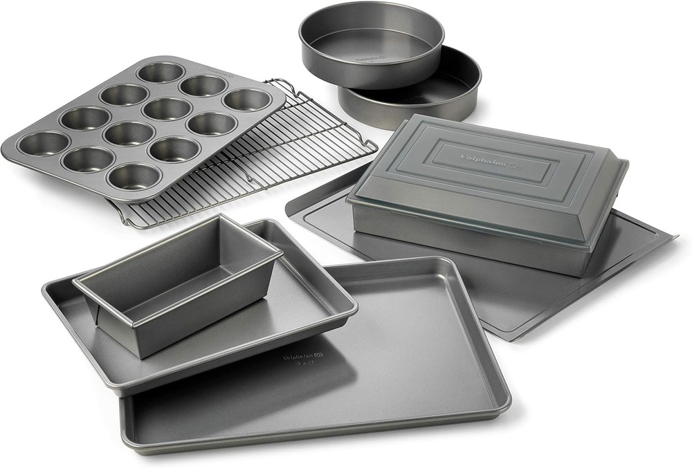 10-Piece Nonstick Bakeware Set Includes Baking Sheet Cookie Sheet Cake Pans