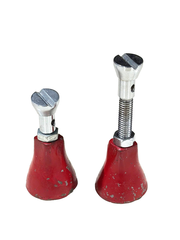 (2) CAST IRON MACHINIST SCREW JACKS, 3” to 4” RANGE