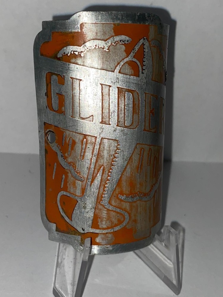 vintage GLIDER bicycle HEAD BADGE