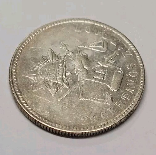 Mexico 1888 Zs Z 25 Centavos