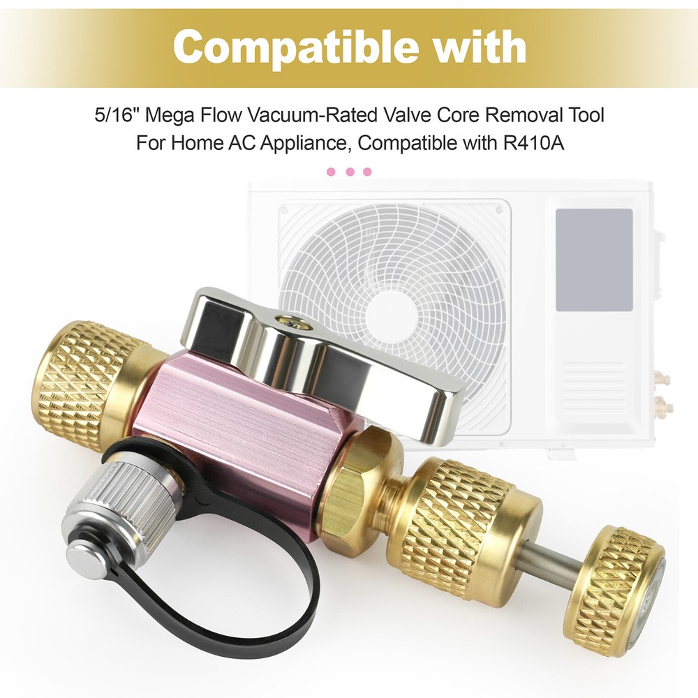 Mega Flow Vacuum Rated Valve Core Removal Tool – 5/16" System Connection