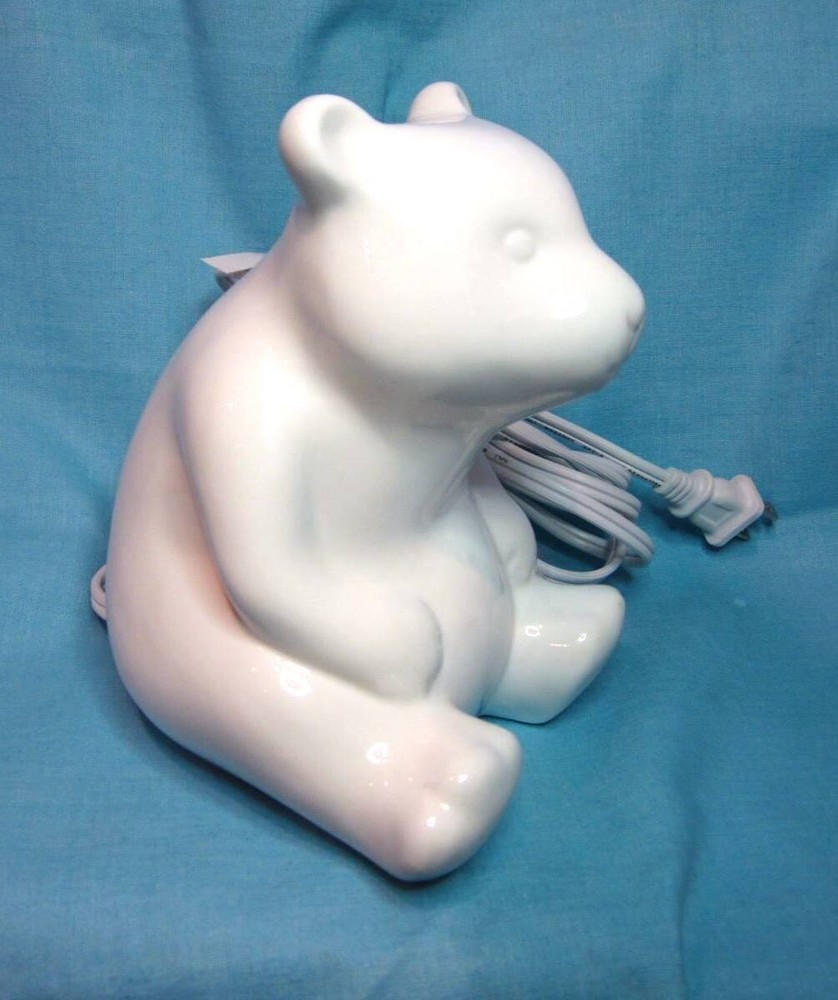 Pillowfort White Polar Bear Night Light Nursery Decor Night Light Table Lamp