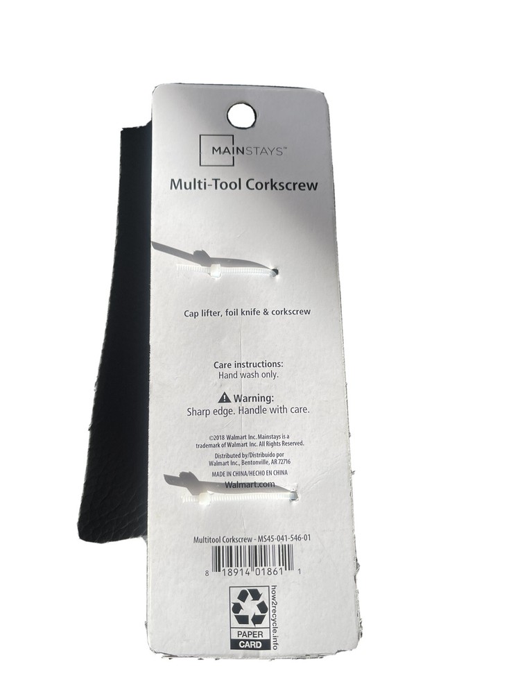 Mainstays Multi Tool Corkscrew