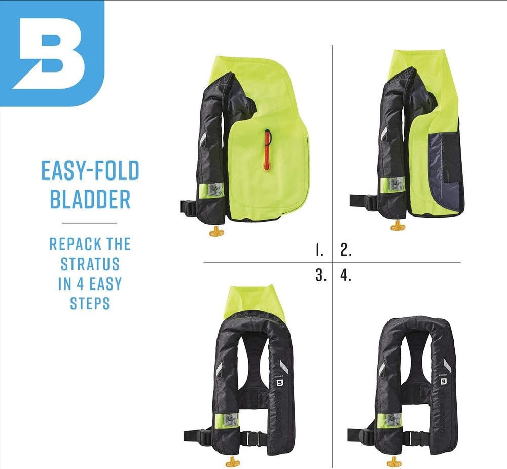 BLUESTORM Stratus 35 Inflatable Life Jacket PFD Adults Automatic Self Inflating