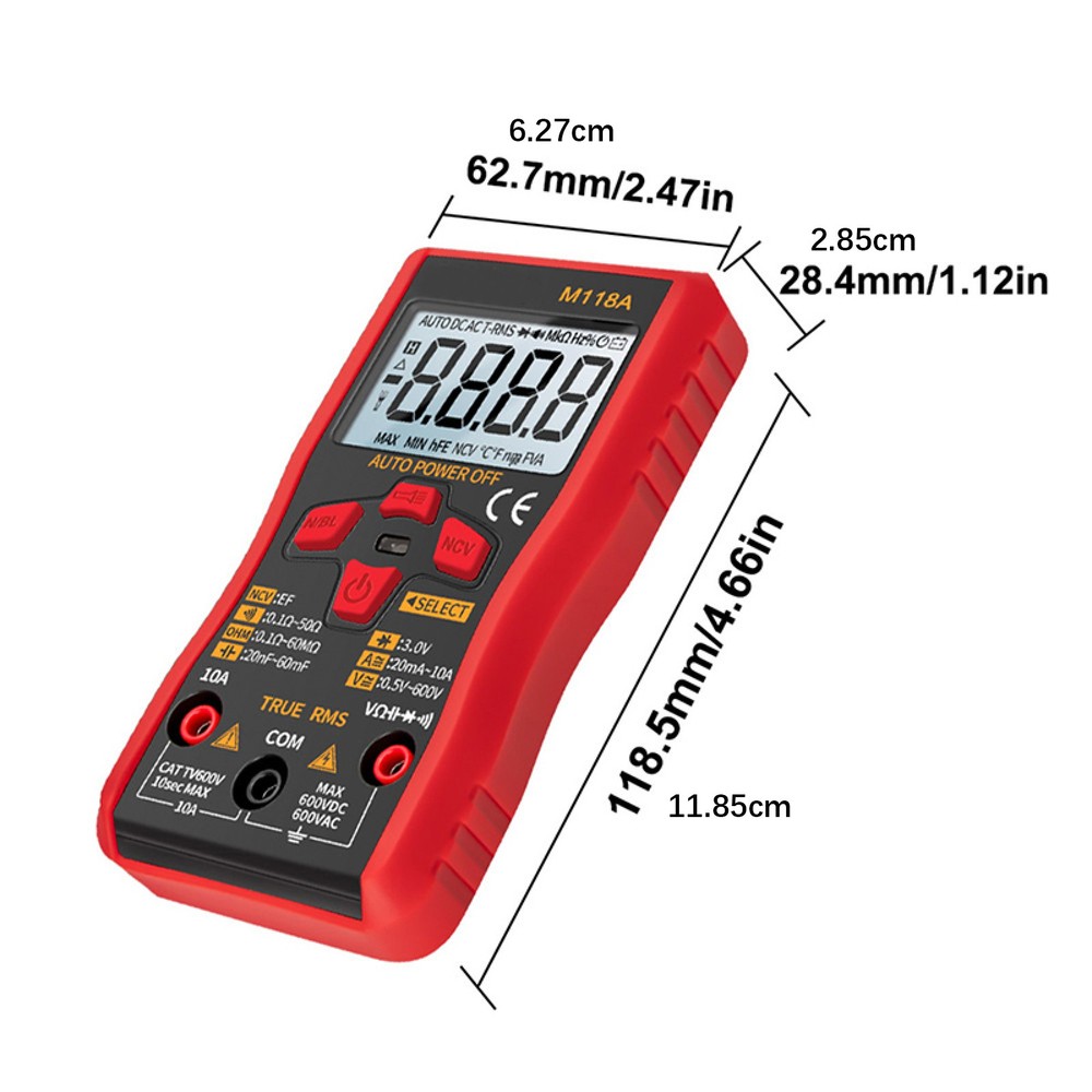 ANENG M118A 6000 Count Multifunktions Digital Multimeter Hand Spannungstester E
