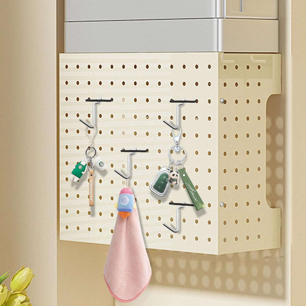 Black Peg Locks Plastic Pegboard Hook Locks Pegboard Display Hook Organizer Fixe