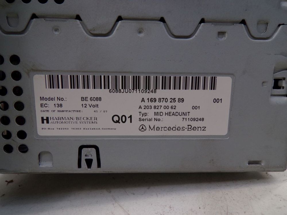 CD Navigation System Suitable for Mercedes-Benz (W169) A 180 CDI