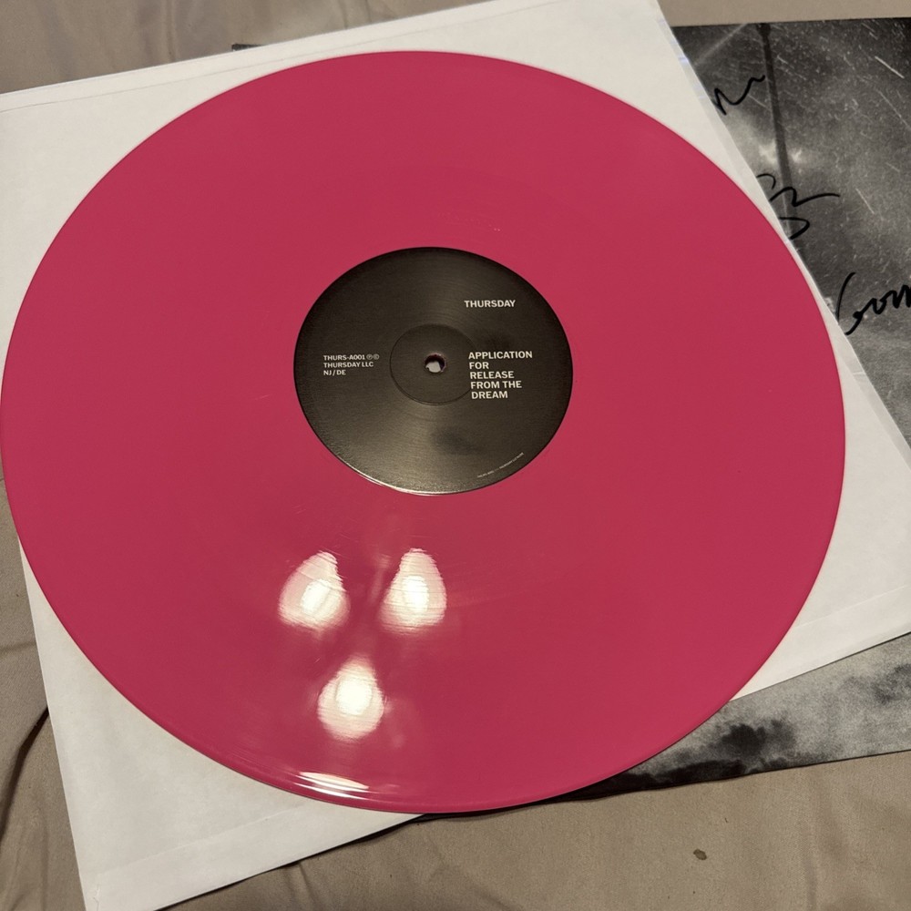THURSDAY BAND APPLICATION FOR RELEASE FROM THE DREAM SIGNED VINYL RECORD