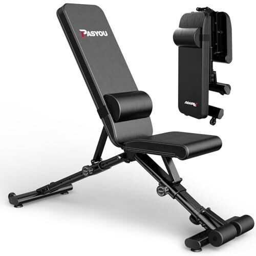 PASYOU Adjustable Weight Bench Full Body Workout Assorted Colors