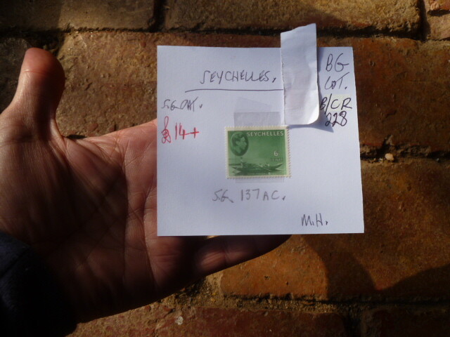 SEYCHELLES 6C  KING GEORGE MH  SG 137AC