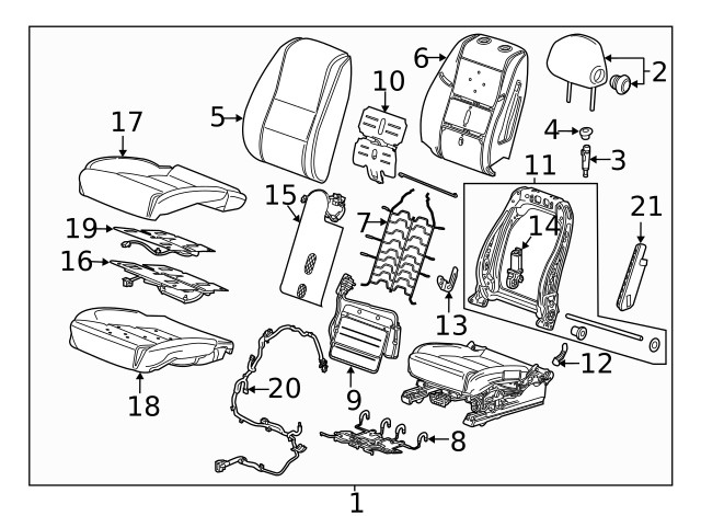 Genuine GM Seat Back Frame Bracket 13589371