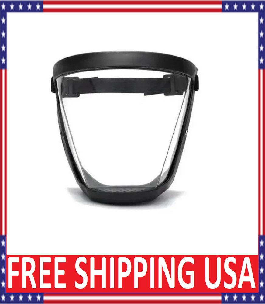High-Transparency Black Protective Face Shield Dust & Splash Proof Visor Cover