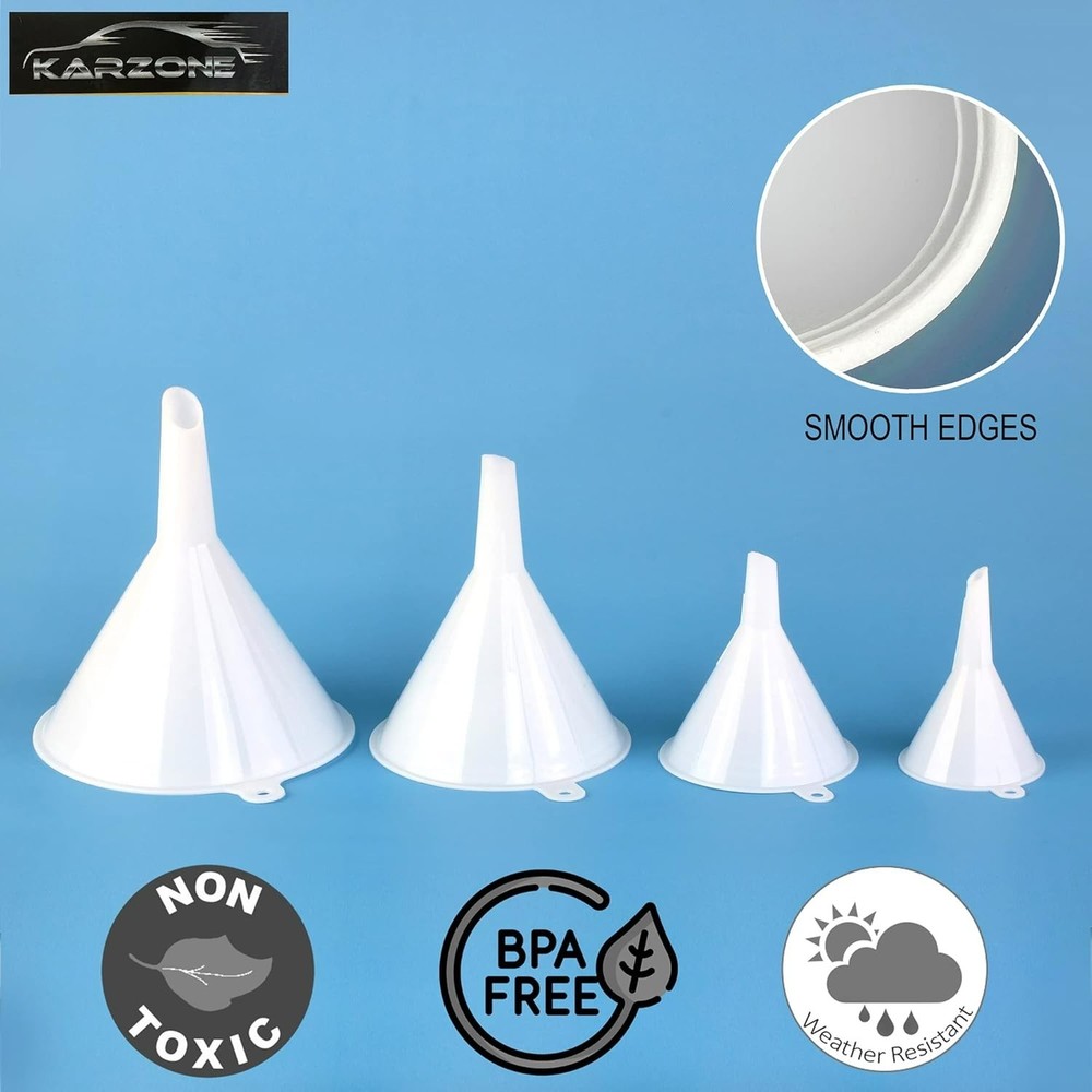 Innovative Multi-Purpose Funnel Set - Ideal for Automotive, Kitchen & Lab Tasks