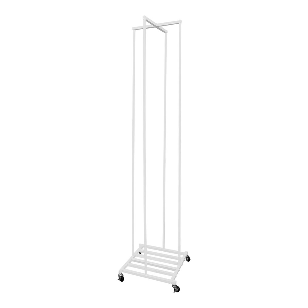 Rolling Pillow Storage Rack Organizer Adjustable Pillow Display Rack White New