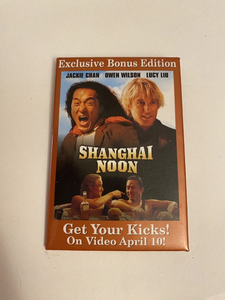 Shanghai Noon On Video Pin Back Button P141