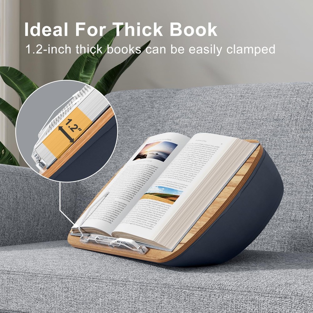 Lap Beanbag Book Stand for Hands Free Reading Comfortable Reading Pillow Stan...