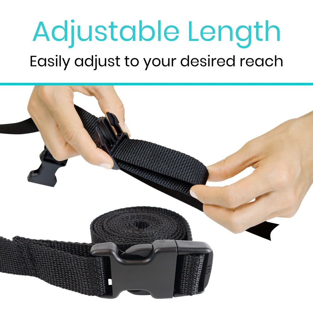 Vive Bed Ladder Assist - Pull Up Device 1 Count (Pack of 1), Black