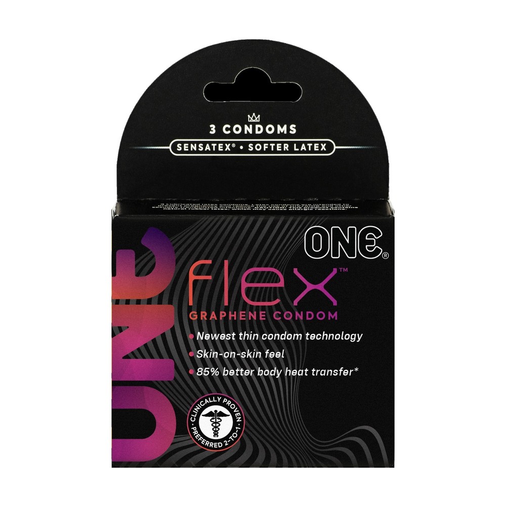 One Flex Condoms - Premium Latex - 3 count