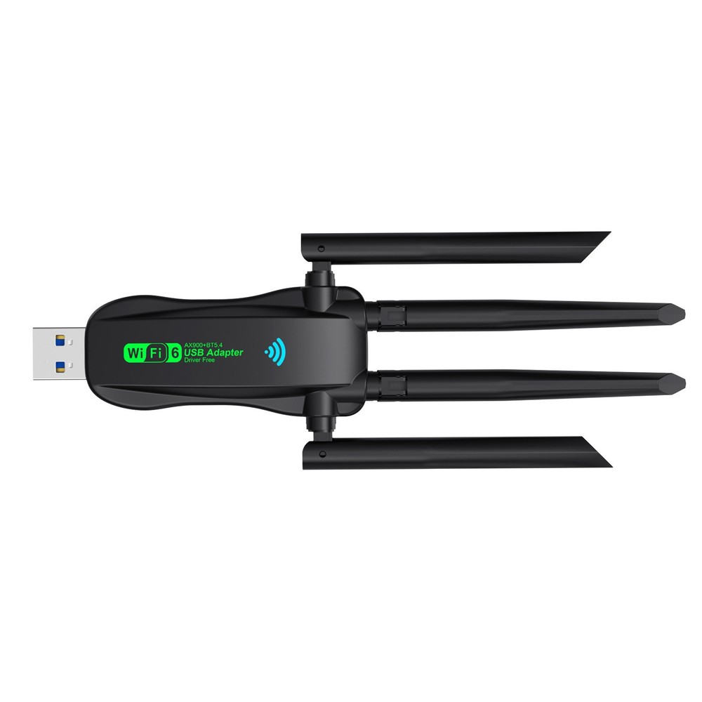 For PC Wireless USB WiFi 6 Adapter Bluetooth 5.4 Dual Band with Antenna Part