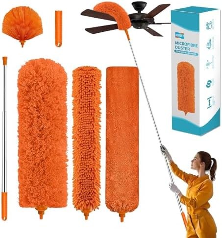 Telescoping Cobweb Duster with Extension Pole