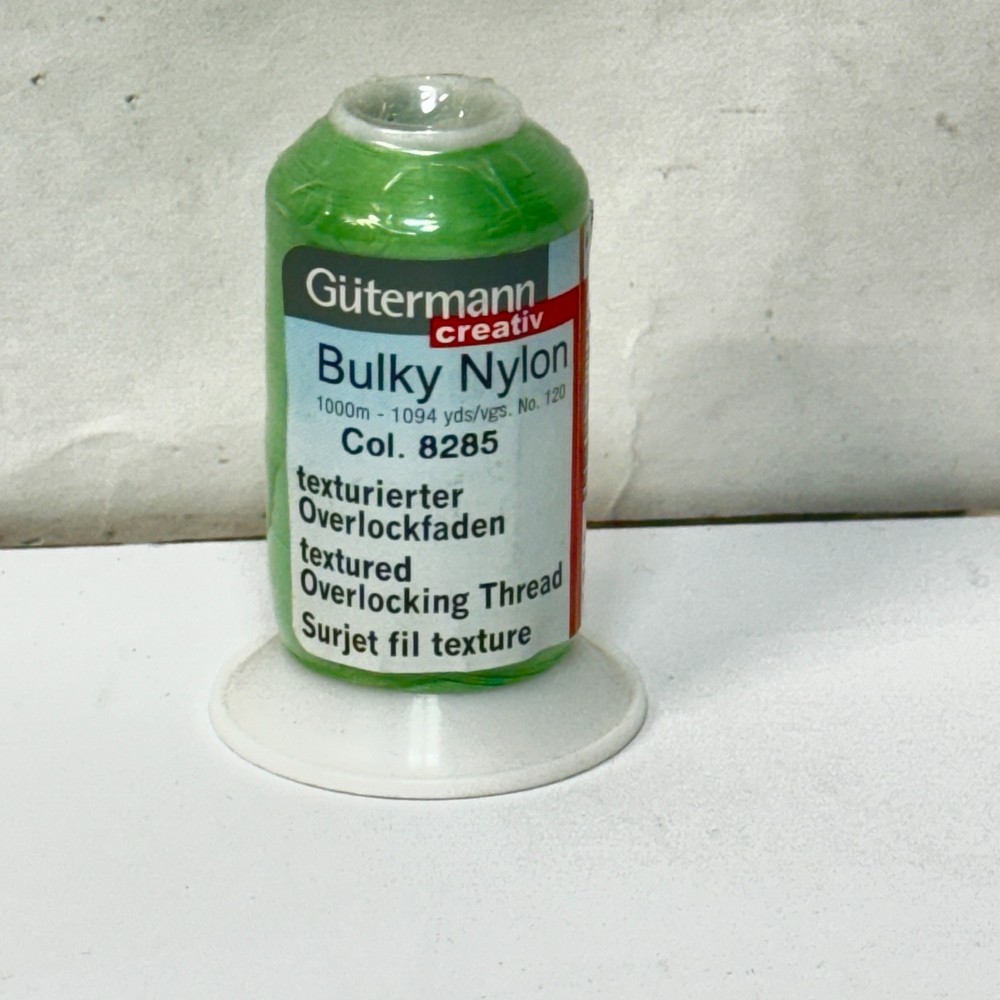 Gutermann Bulky Nylon Thread Overlocking, Textured, 8285 green, 1000M