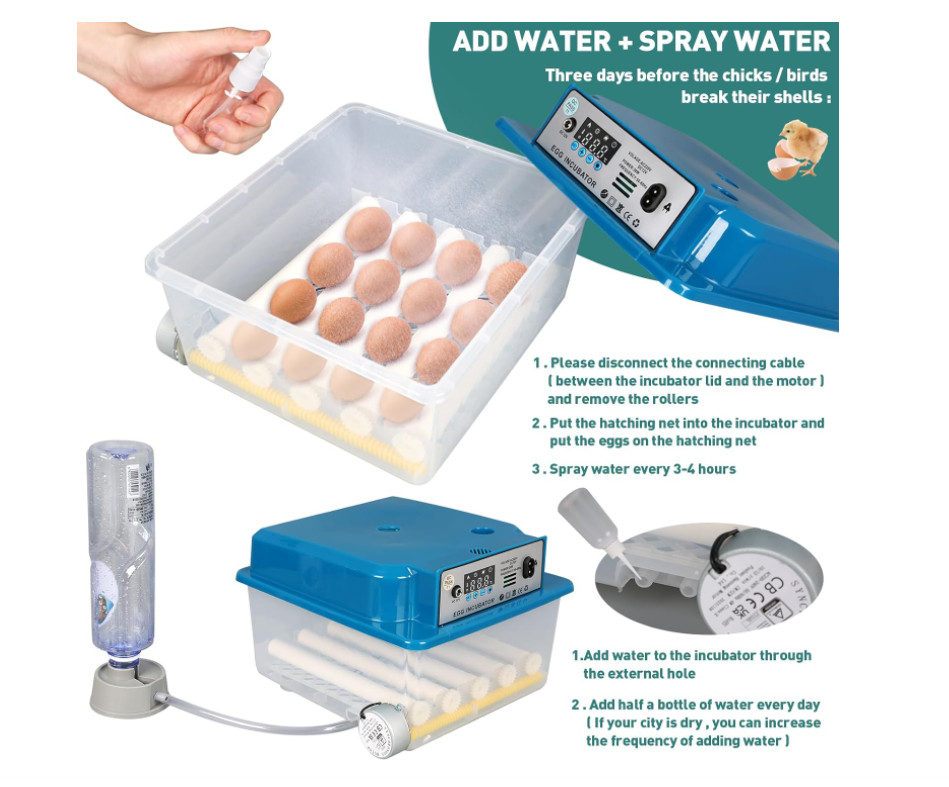 Automatic Incubator, Poultry Egg Incubator with Automatic Rotation System