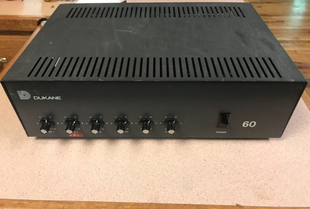 Dukane 60 Model 1A1360 PA / Microphone Amplifier Tested
