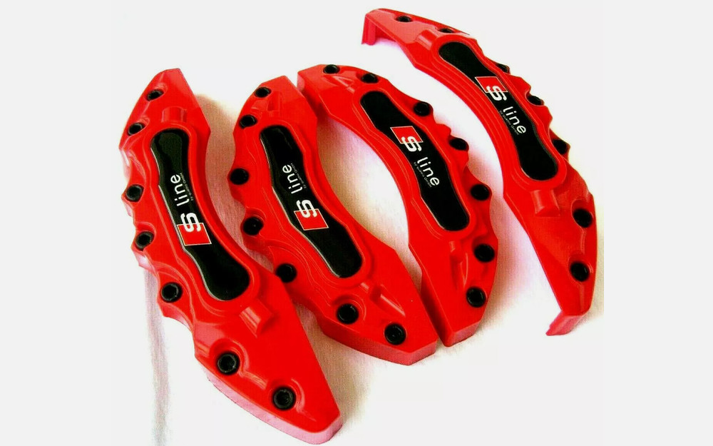 Red S line Car Disc Brake Caliper Covers 4PCS/ Universal