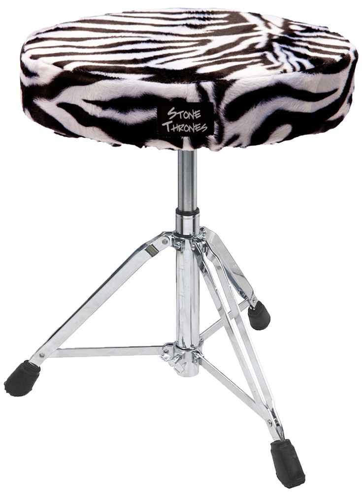 Stone Thrones Drum Seat Cover 'Large Round 15-16' Zebra