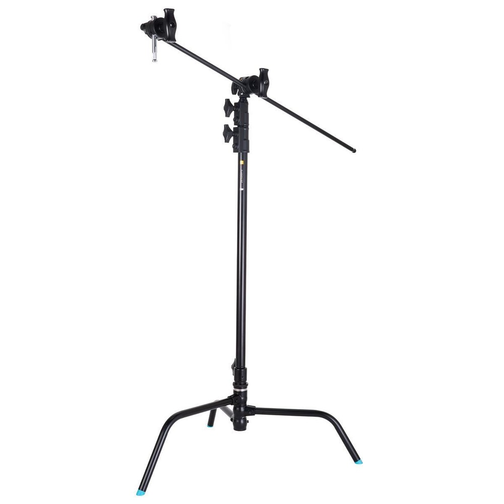 Flashpoint 40" Quick Release Turtle Base C-Stand Kit, Grip Head Arm (Black)