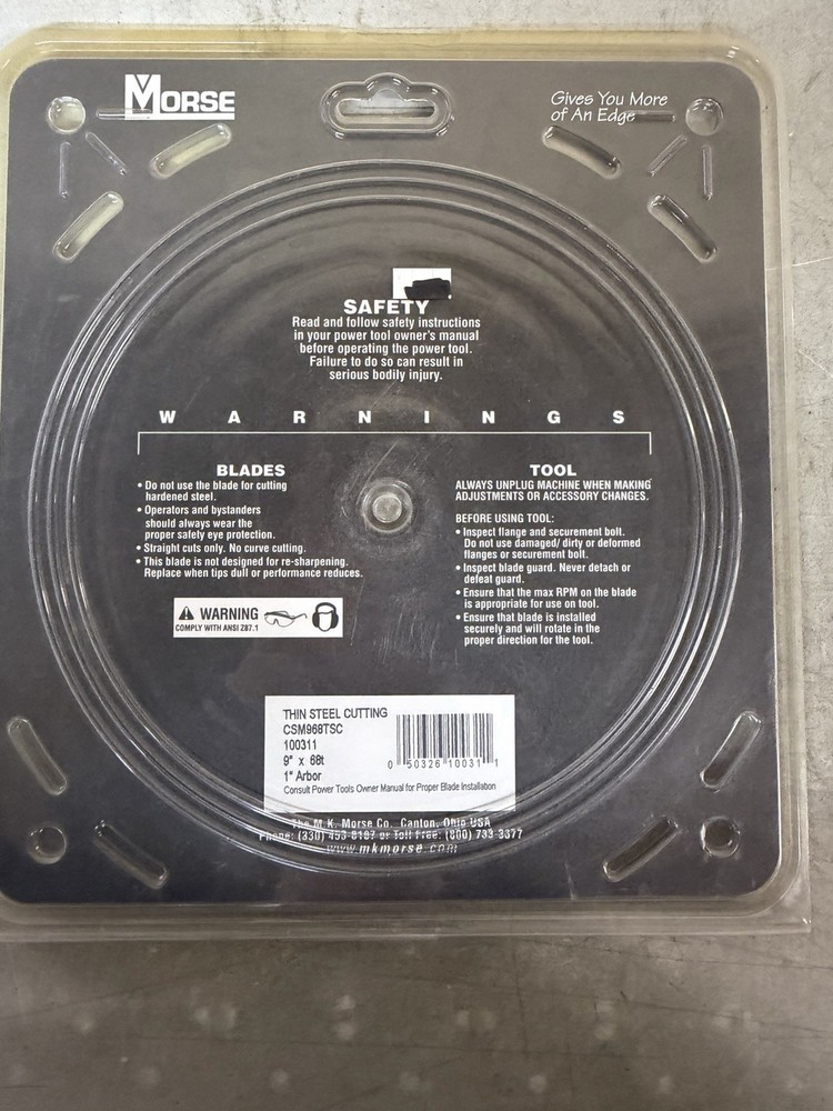 NEW Morse Metal Devil 9” Thin Steel CSM968TSC