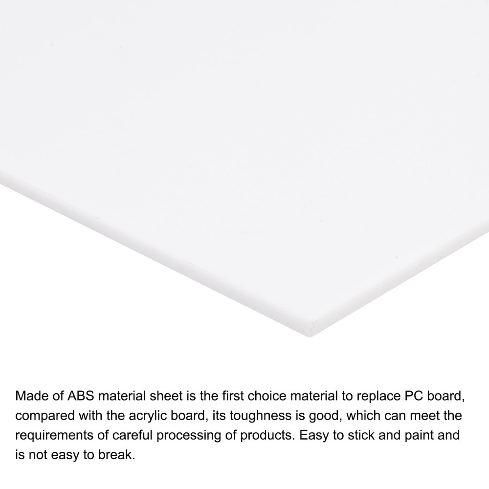 ABS Plastic Sheet 10" x 8" x 0.06" ABS Styrene Sheets White 1 Pcs