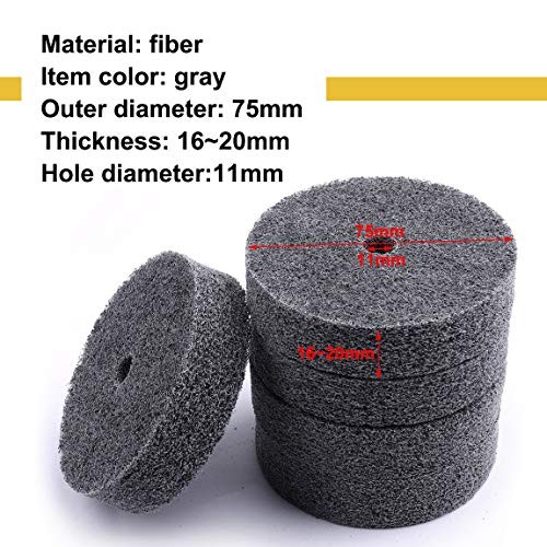 5pcs 3 Inch Fiber Buffing Wheel, Deburring Wheels Quick Changed Replacement