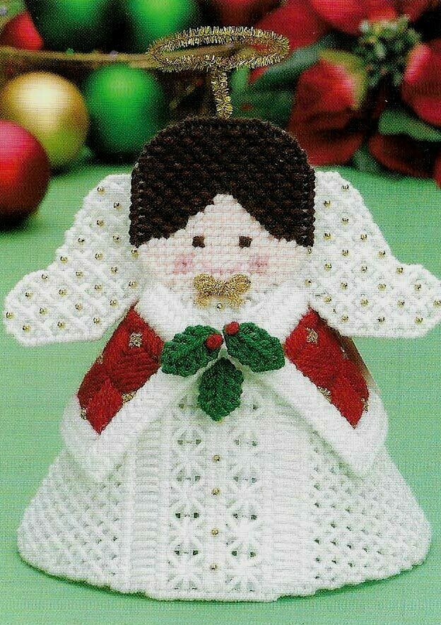 HOLLY ANGEL DOLL CHRISTMAS PLASTIC CANVAS PATTERN INSTRUCTIONS