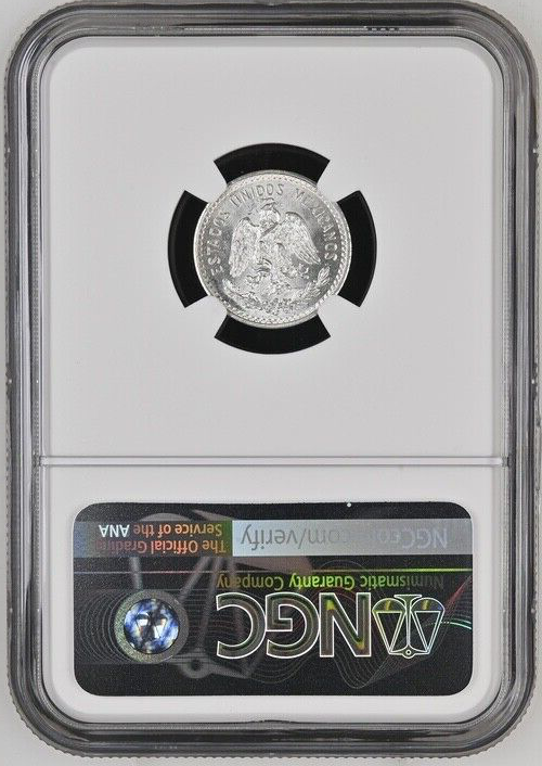 1914M Mexico 10 Centavos NGC MS66