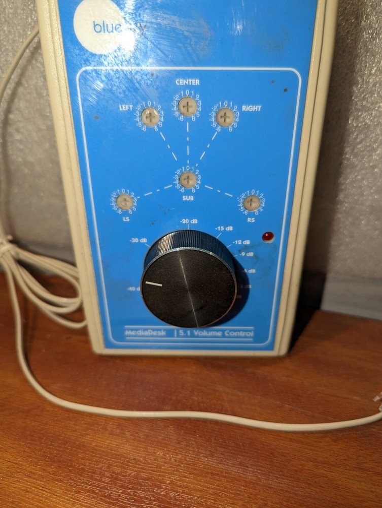 Blue Sky MediaDesk 5.1 Volume Control, Blue- Pre-owned.