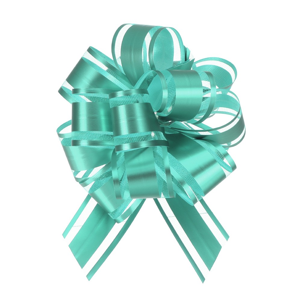 10pcs 4 Inch Large Big Pull Bow Gift Wrapping Ribbon for Present, Peacock Green