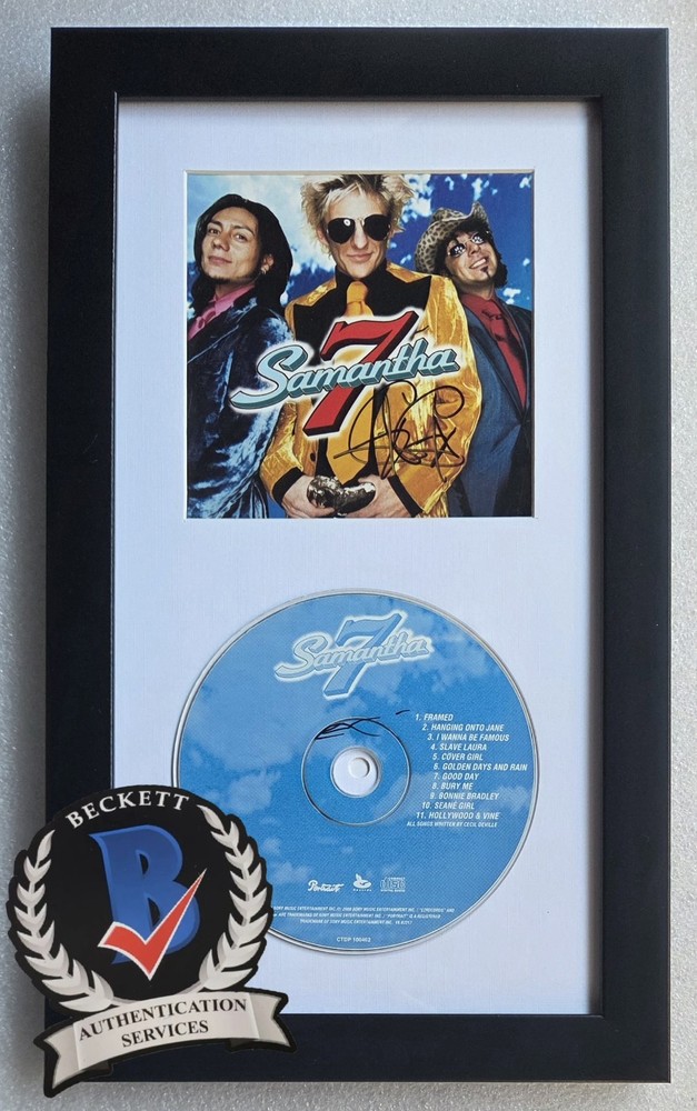 CC DEVILLE DISPLAY AUTOGRAPHED BECKETT BAS COA SIGNED POISON BAND PRESENT GIFT