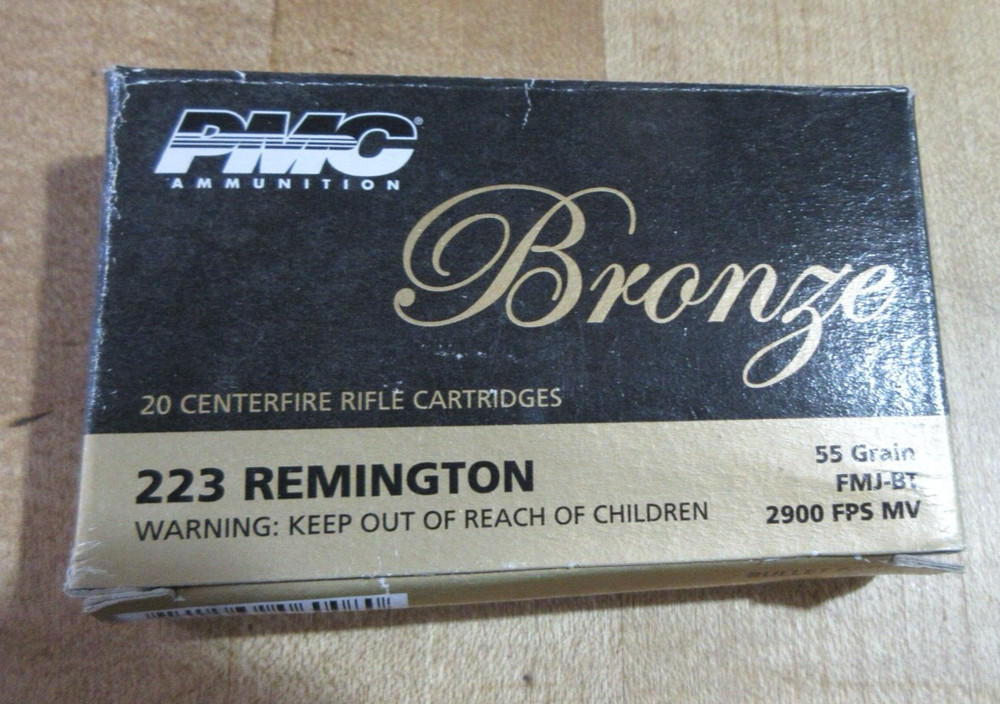Empty Ammo Box PMC Bronze 223 Remington  20 Round box (sp)