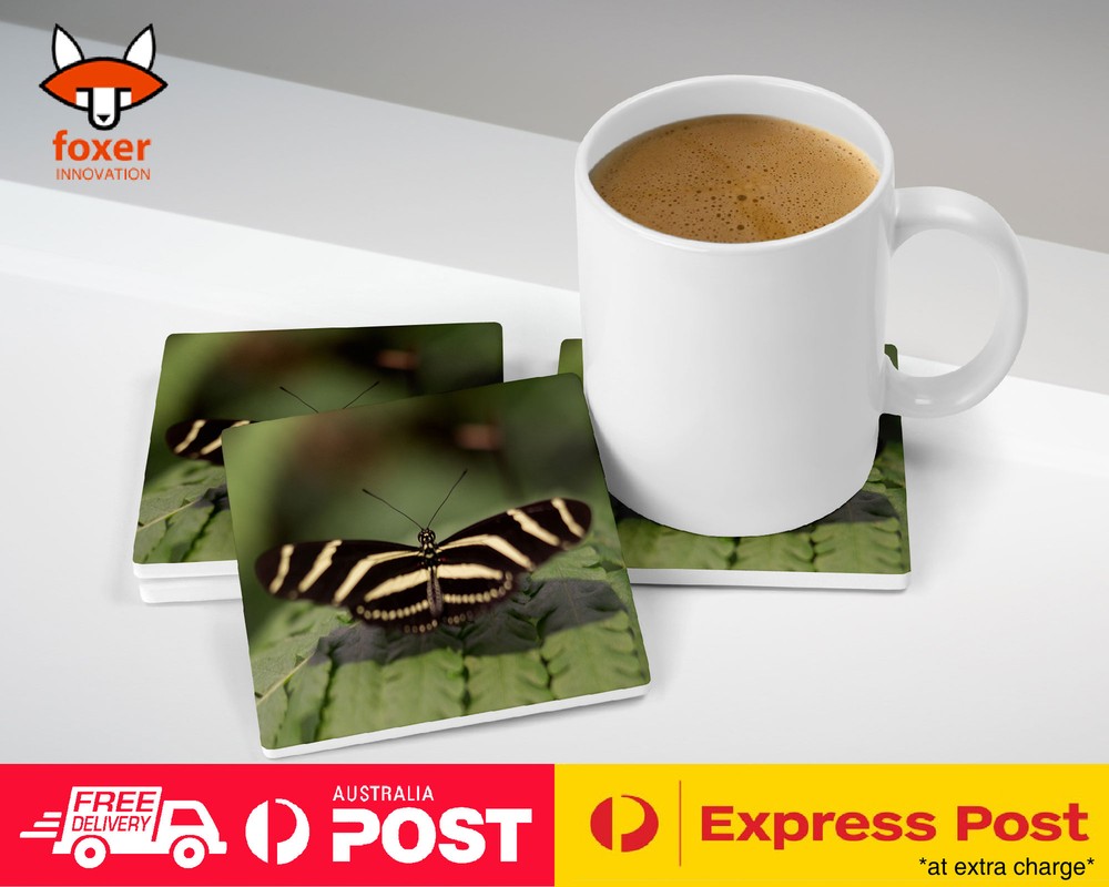 COASTER COFFEE DRINKING MAT|BEAUTIFUL FURRY MOTH BUTTERFLY 13