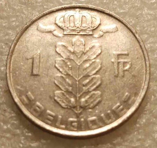 1978 BELGIAN 1 FRANC COIN
