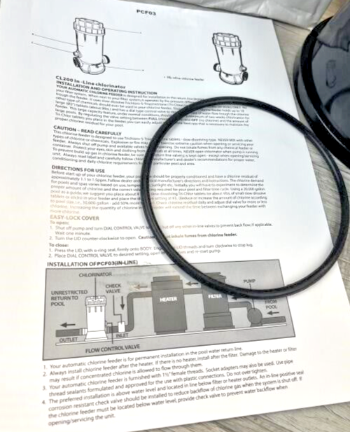 CL200 Inline Pool Automatic Chlorinator Feeder Replacement 9lb Chlorine Capacity