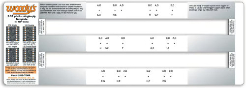 Woodys Studding Templates - Artic Cat 252S-TEMP 3820-0010 18-3956 252STEMP